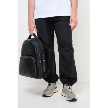 Pantaloni cu finisaj rezistent la apa si snur - Negru
