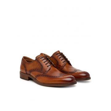 Pantofi barbati -  piele naturala/sintetic - maro