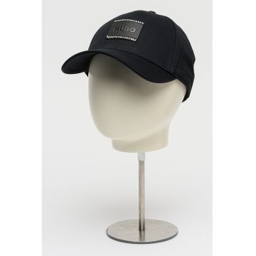 Sapca din bumbac si twill cu aplicatie logo Jude - Negru