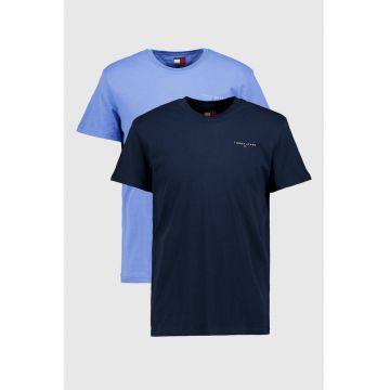 Set de tricouri slim-fit din bumbac cu logo discret - 2 piese - Albastru