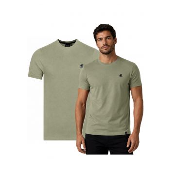 Tricou cu decolteu la baza gatului din bumbac