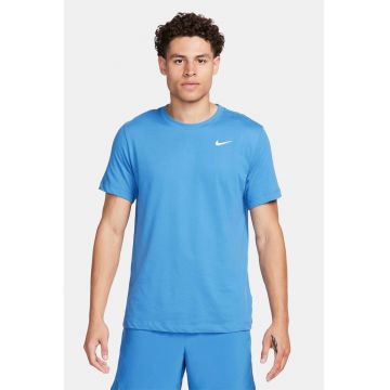 Tricou cu tehnologie Dri-FIT si decolteu la baza gatului - pentru fitness - Albastru deschis