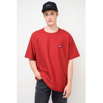 Tricou de bumbac cu maneci raglan si detaliu cu model monograma Elevated