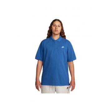 Tricou polo barbati  Club - bumbac pique - croiala atletica - guler rabatabil - albastru