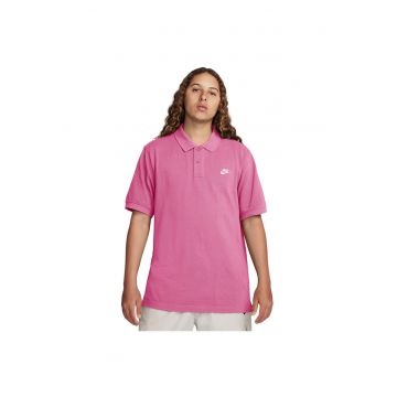 Tricou polo barbati  Club - bumbac pique - croiala atletica - guler rabatabil - roz
