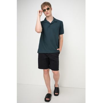 Tricou polo cu model uni - Verde englez