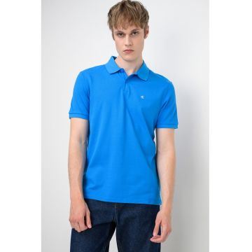 Tricou polo de bumbac pique - Albastru royal