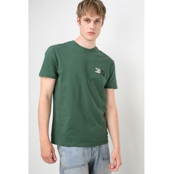 Tricou regular-fit cu imprimeu logo - Alb/Verde/Negru