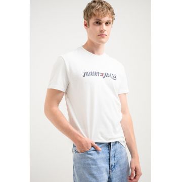 Tricou regular-fit cu imprimeu logo - Alb
