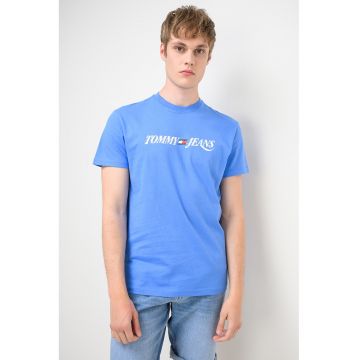 Tricou regular-fit cu imprimeu logo - Albastru