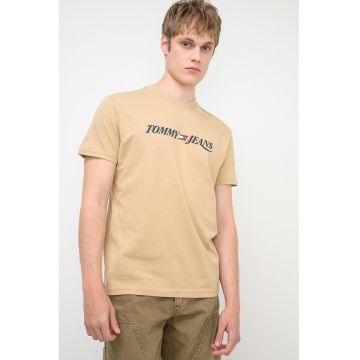 Tricou regular-fit cu imprimeu logo - Bej