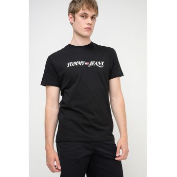 Tricou regular-fit cu imprimeu logo - Negru
