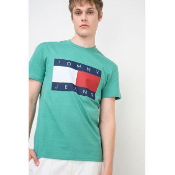 Tricou regular-fit cu imprimeu logo - Rosu/Verde/Albastru ultramarin