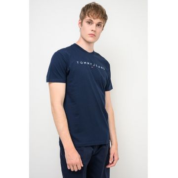 Tricou regular-fit cu logo brodat - Bleumarin