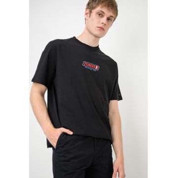 Tricou regular-fit cu logo - Rosu/Negru
