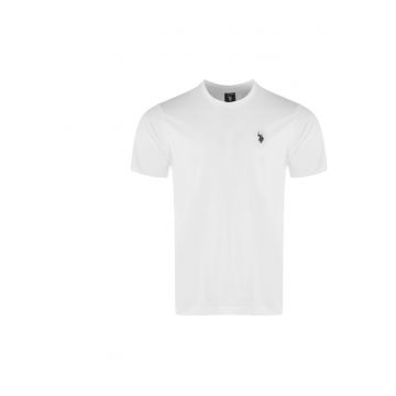 Tricou regular fit din bumbac cu logo brodat