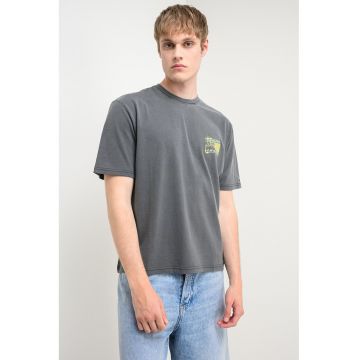 Tricou relaxed-fit cu imprimeu Bubble Flag - Galben/Albastru/Gri inchis