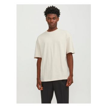 Tricou simplu - Bradley - barbati - din bumbac - Regular fit - Bej