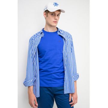 Tricou slim fit de bumbac - Albastru royal/Albastru