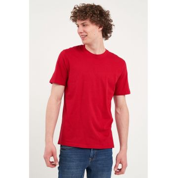 Tricou uni din bumbac - Rosu vermillion