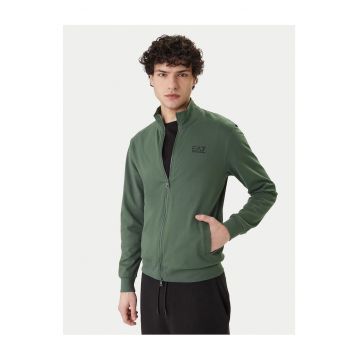 Hanorac barbati -  fermoar - verde - bumbac/poliester