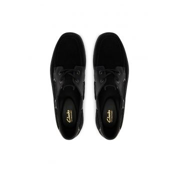 Mocasini barbati -  piele naturala negru - material sintetic