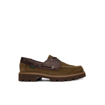 Mocasini barbati -  piele naturala - verde
