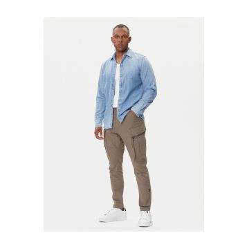 Pantaloni barbati -  bumbac - fermoar - verde -