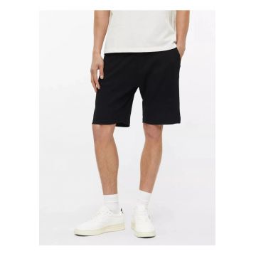 Pantaloni scurti barbati - din amestec de bumbac - cu talie medie - Relaxed fit - Detroit - Negru -