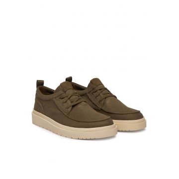 Pantofi barbati -  material textil - verde