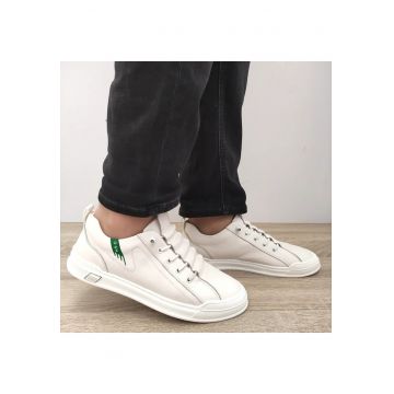 Pantofi Casual Barbati  9088 Albi - Alb - Alb