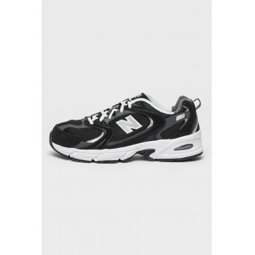 Pantofi sport cu detalii contrastante 530 - Alb/Negru