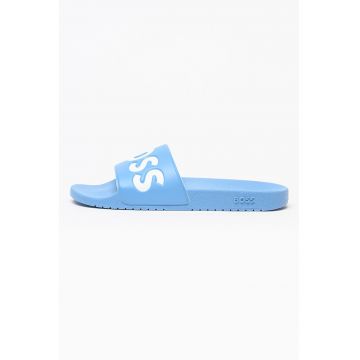 Papuci cu logo Aryeh - Albastru pastel/Alb optic