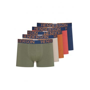 Set 5 perechi boxeri barbati  Bumbac - Multicolor
