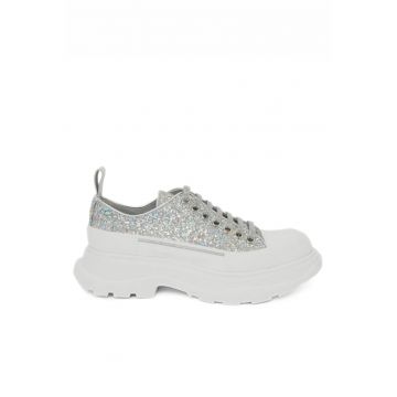 Sneakers barbati -  Tread Slick Glitter - Alb/Argintiu