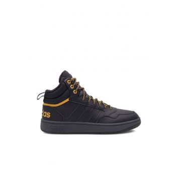 Tenisi barbati -  HOOPS 3.0 MID WINTER - piele ecologica - negru -