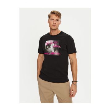 Tricou barbati -  bumbac - negru - 100% bumbac -