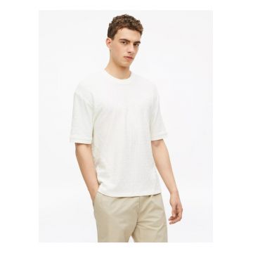 Tricou barbati - din amestec de bumbac - Relaxed fit - Alb -