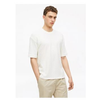 Tricou barbati - din amestec de bumbac - Relaxed fit - Alb -