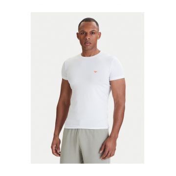 Tricou barbati - Emporio Armani - slim fit - alb - bumbac - Alb