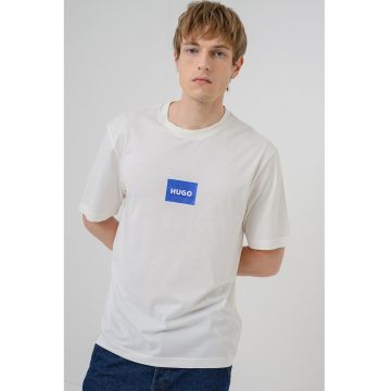 Tricou cu aplicatie logo Nayonix - Alb fildes