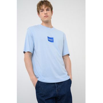 Tricou cu aplicatie logo Nayonix - Albastru pastel
