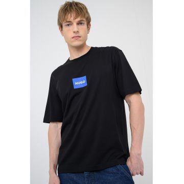 Tricou cu aplicatie logo Nayonix - Negru