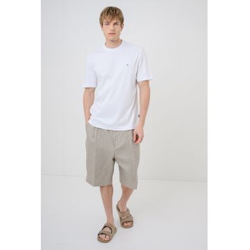 Tricou cu decolteu rotund Taut - Alb optic