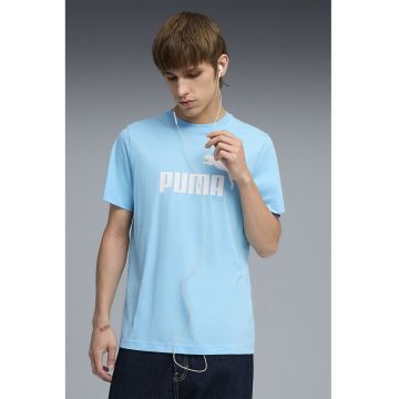 Tricou cu imprimeu logo ESS No. 1 - Alb/Albastru deschis neon