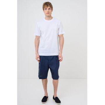 Tricou cu logo brodat Tames - Alb optic