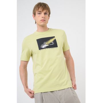 Tricou de bumbac cu imprimeu Dj - Verde lime