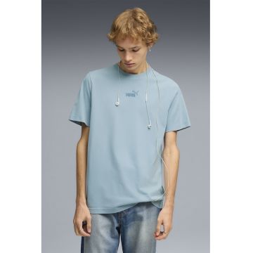Tricou din bumbac cu logo Essentials - Albastru deschis