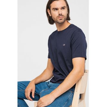 Tricou din bumbac Shield - Bleumarin