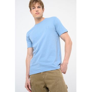 Tricou din bumbac Tales - Albastru azur